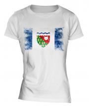 Northwest Territories Distressed Flag Ladies T-Shirt
