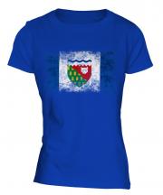 Northwest Territories Distressed Flag Ladies T-Shirt