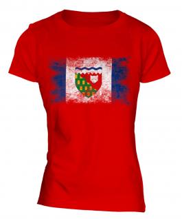 Northwest Territories Distressed Flag Ladies T-Shirt