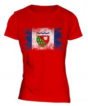 Northwest Territories Distressed Flag Ladies T-Shirt