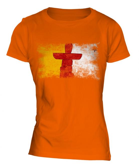 Nunavut Distressed Flag Ladies T-Shirt