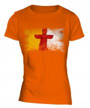 Nunavut Distressed Flag Ladies T-Shirt