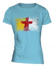 Nunavut Distressed Flag Ladies T-Shirt
