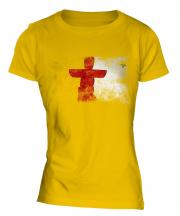 Nunavut Distressed Flag Ladies T-Shirt