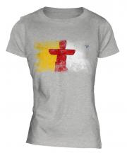 Nunavut Distressed Flag Ladies T-Shirt