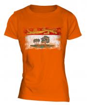 Prince Edward Island Distressed Flag Ladies T-Shirt