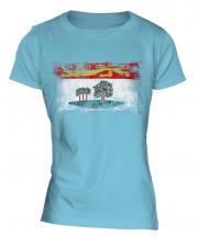 Prince Edward Island Distressed Flag Ladies T-Shirt