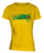 Saskatchewan Distressed Flag Ladies T-Shirt