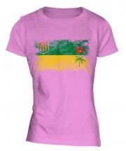 Saskatchewan Distressed Flag Ladies T-Shirt