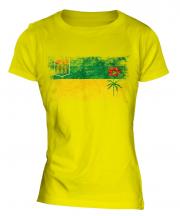Saskatchewan Distressed Flag Ladies T-Shirt