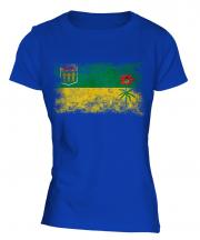 Saskatchewan Distressed Flag Ladies T-Shirt