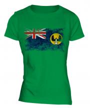 South Australia Distressed Flag Ladies T-Shirt