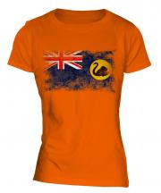 Western Australia Distressed Flag Ladies T-Shirt