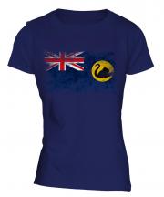 Western Australia Distressed Flag Ladies T-Shirt