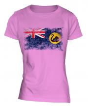 Western Australia Distressed Flag Ladies T-Shirt