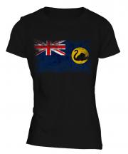 Western Australia Distressed Flag Ladies T-Shirt