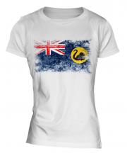 Western Australia Distressed Flag Ladies T-Shirt