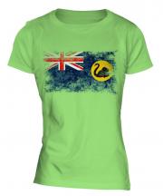 Western Australia Distressed Flag Ladies T-Shirt