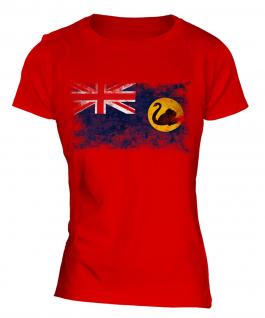 Western Australia Distressed Flag Ladies T-Shirt