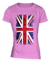 Union Jack Grunge Flag Ladies T-Shirt