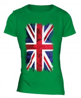 Union Jack Grunge Flag Ladies T-Shirt
