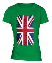 Union Jack Grunge Flag Ladies T-Shirt