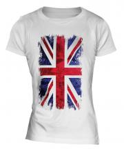 Union Jack Grunge Flag Ladies T-Shirt