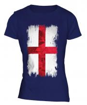 England St George Grunge Flag Ladies T-Shirt