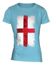 England St George Grunge Flag Ladies T-Shirt