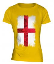 England St George Grunge Flag Ladies T-Shirt