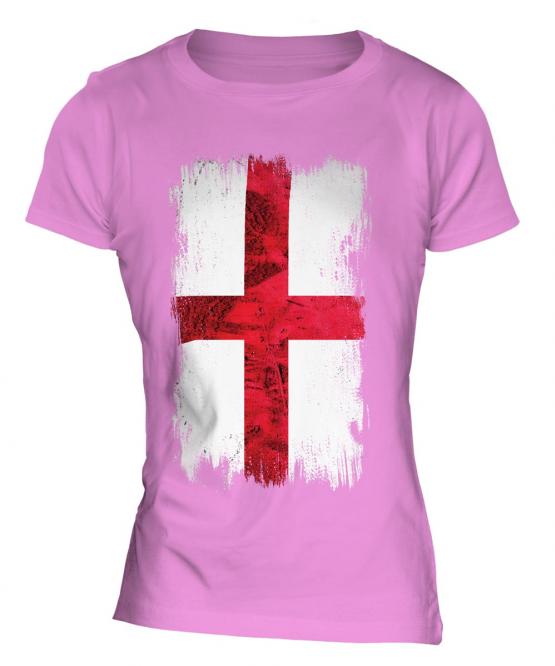 England St George Grunge Flag Ladies T-Shirt
