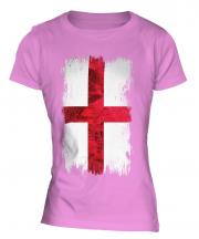 England St George Grunge Flag Ladies T-Shirt