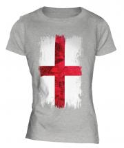 England St George Grunge Flag Ladies T-Shirt