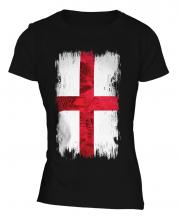 England St George Grunge Flag Ladies T-Shirt