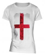 England St George Grunge Flag Ladies T-Shirt