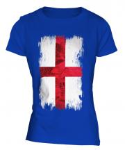 England St George Grunge Flag Ladies T-Shirt