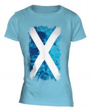 Scotland Grunge Flag Ladies T-Shirt