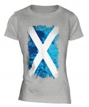 Scotland Grunge Flag Ladies T-Shirt