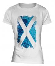 Scotland Grunge Flag Ladies T-Shirt