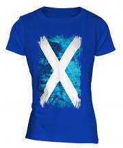 Scotland Grunge Flag Ladies T-Shirt