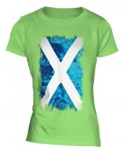 Scotland Grunge Flag Ladies T-Shirt