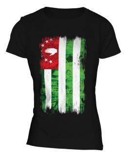 Abkhazia Grunge Flag Ladies T-Shirt