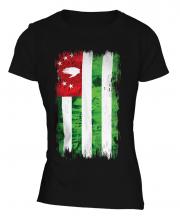 Abkhazia Grunge Flag Ladies T-Shirt