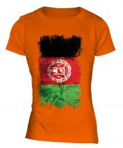 Afghanistan Grunge Flag Ladies T-Shirt