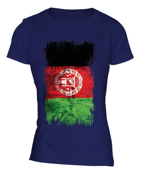 Afghanistan Grunge Flag Ladies T-Shirt
