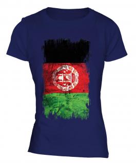 Afghanistan Grunge Flag Ladies T-Shirt