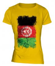 Afghanistan Grunge Flag Ladies T-Shirt