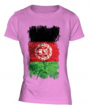 Afghanistan Grunge Flag Ladies T-Shirt