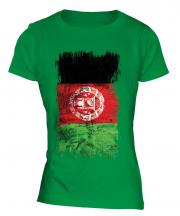 Afghanistan Grunge Flag Ladies T-Shirt