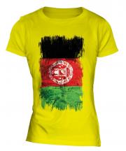 Afghanistan Grunge Flag Ladies T-Shirt